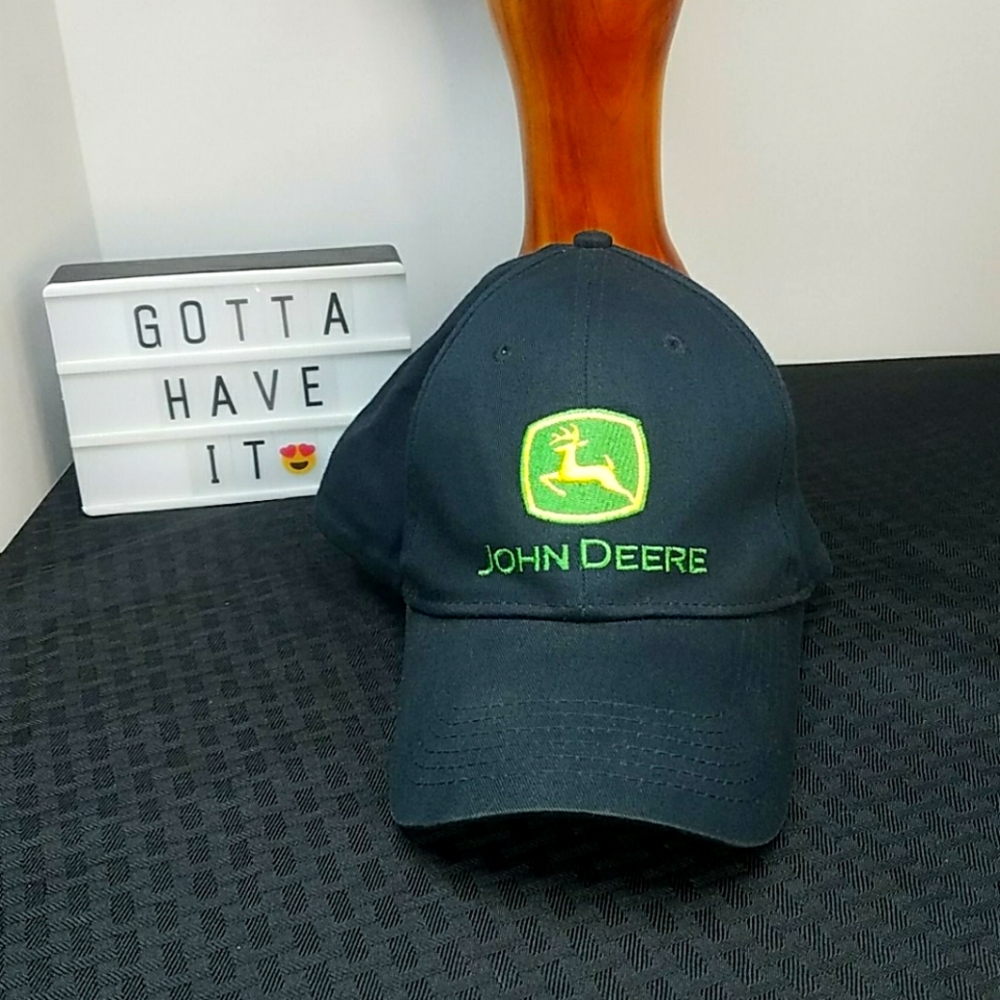 Black John Deere Trucker Hat Unisex Farmer